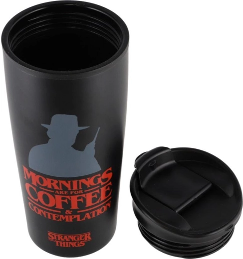Potovalni lonček Stranger Things s pokrovom, 420 ml