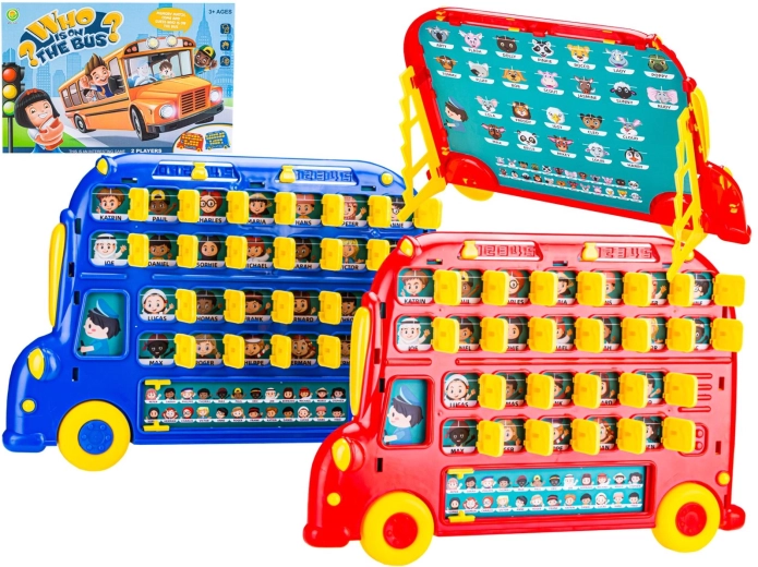 Educational memory game “Guess Who?” – bus Who Is On The Bus