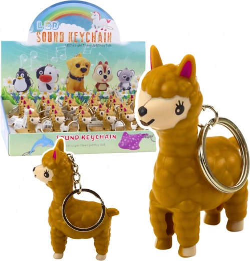 Obesek za ključe lama z LED svetilko in zvokom