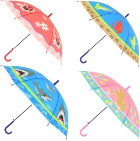 Children's automatic umbrella 69 × 78 cm with picture - 1 piece – With dinosaurs