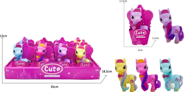 Gumijasti poni 12 cm