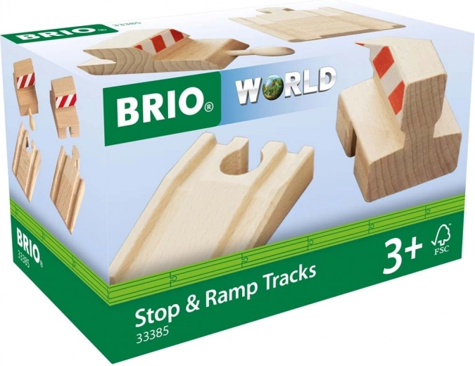 Brio stop & ramp tracks – zaključni tiri in rampe za leseno železnico