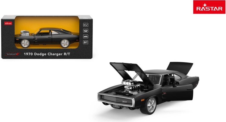 Die-cast car model Rastar 1970 Dodge Charger R/T 1:36 black