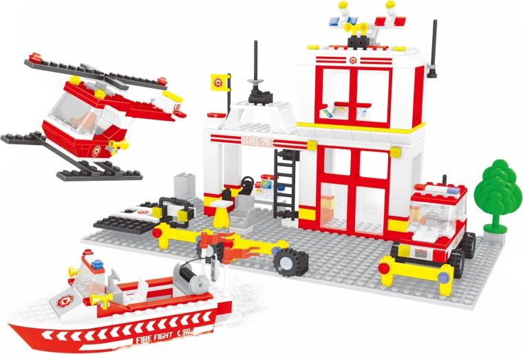 Kompatibilni gradbeni set Bloxo gasilska postaja 368 kosov