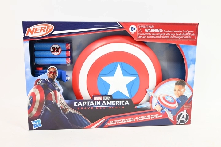 Nerf ščit Kapitana Amerike z izstreljevalnikom puščic