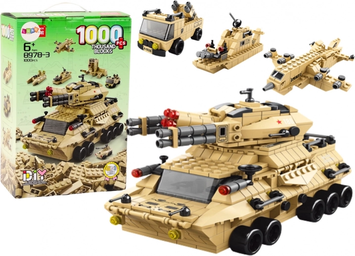 Gradbeni komplet vojaški peščeni tank 1000 kosov