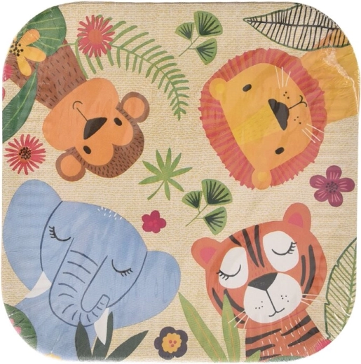 Papirnati party krožniki Jungle 23 × 23 cm, 10 kos