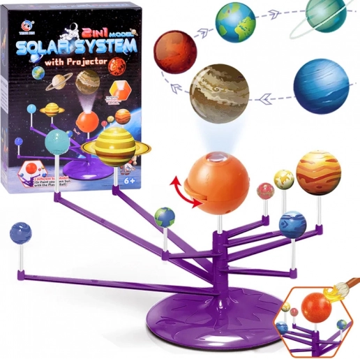 Izobraževalni set model sončnega sistema in projektor