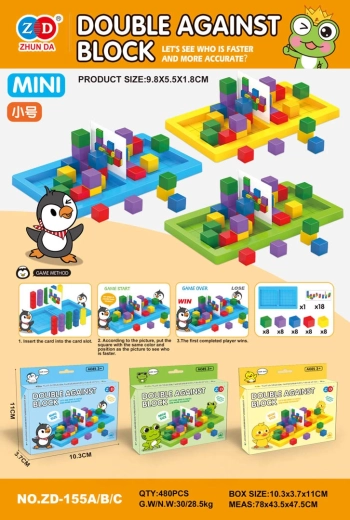 Mini dexterity game Shapes and Cards – Frog edition