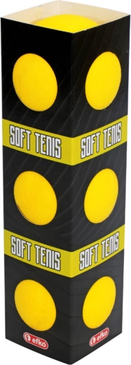 Penaste žogice za soft tenis EFKO rumene 6,5 cm (3 kos)
