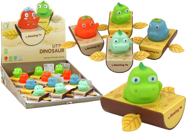 Navijalna igrača za kopel – dinozaver v čolničku