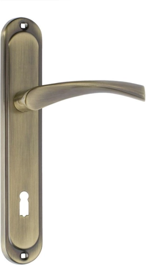 Vratno okovje ATENA s cilindričnim vložkom 90 mm, patina