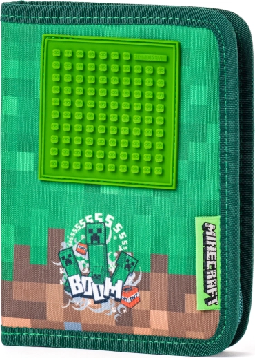Pixie Crew & Minecraft enonadstropna šolska peresnica s pikselnim panelom