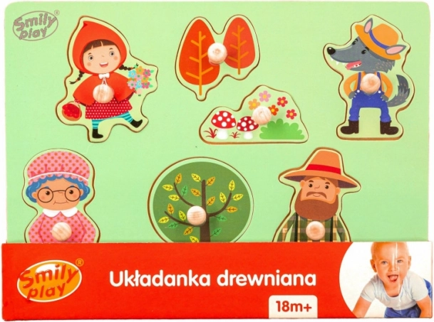 Lesena sestavljanka Rdeča kapica