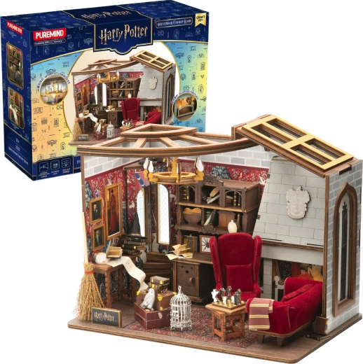 Puremind Harry Potter lesena 3D sestavljanka – družabna soba Gryffindorja