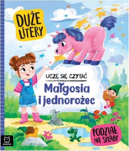 Učim se brati: Velike začetnice in delitev na zloge – Małgosia in samorog
