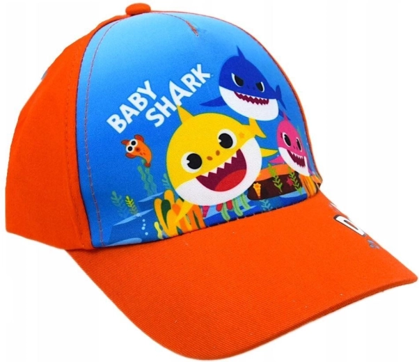 Children's orange Baby Shark cap