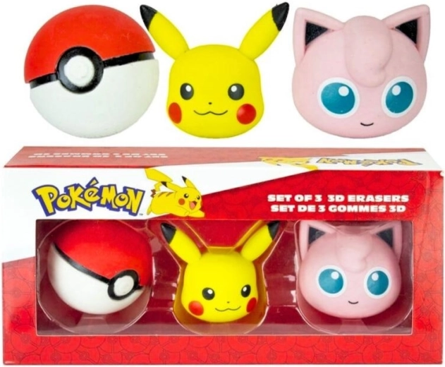3D radirka POKÉMON – set 3 kosov