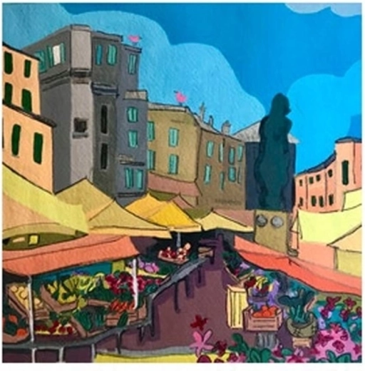 Norimpex Slikanje po številkah Cvetlična tržnica 40 × 50 cm