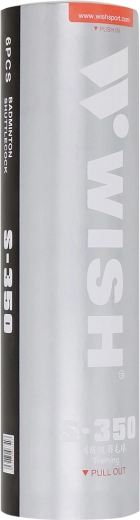 PVC badminton žogice WISH S-350, 6 kosov