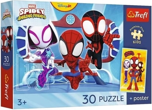 Premium puzzle za otroke Spidey v akciji 30 kosov