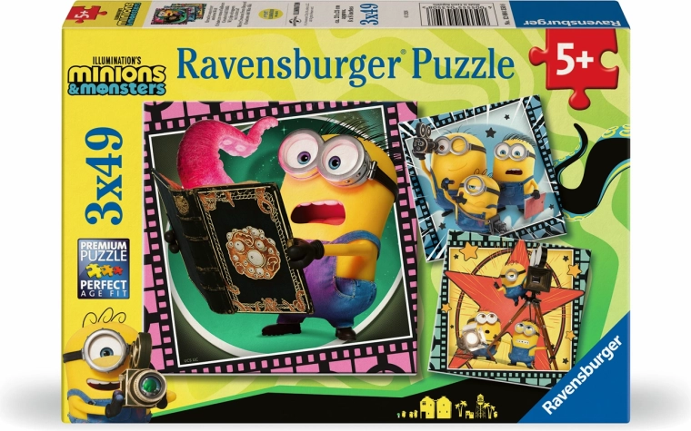 Ravensburger sestavljanka Minioni in pošasti 3x49 kosov