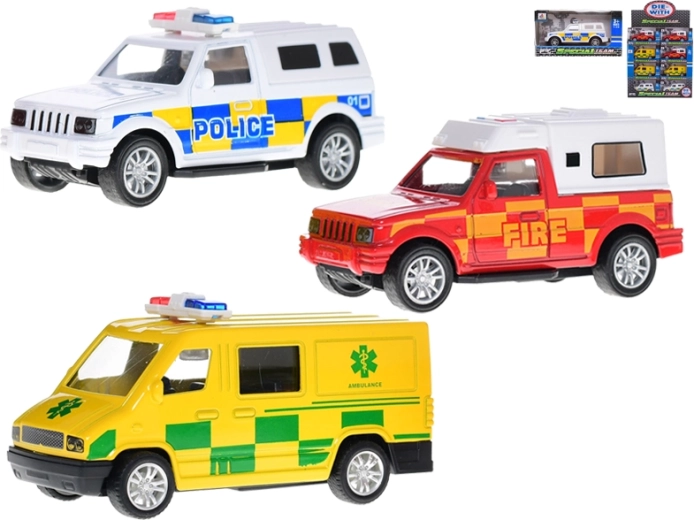 Komplet kovinskih vozil reševalnih služb 11 cm z vzvratnim pogonom