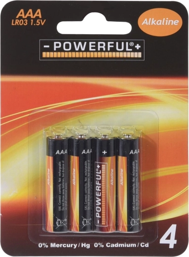 Alkalne baterije AAA 1,5 V, 4 kos