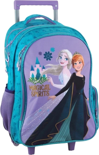 Šolski nahrbtnik na kolesih Frozen Magical Spirits turkizne barve