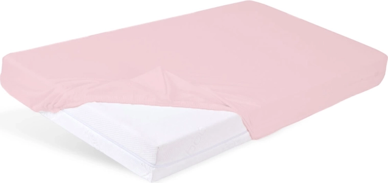 Babymatex Waterproof Bamboo Fitted Sheet with Elastic, Old Rose, 60 × 120 cm