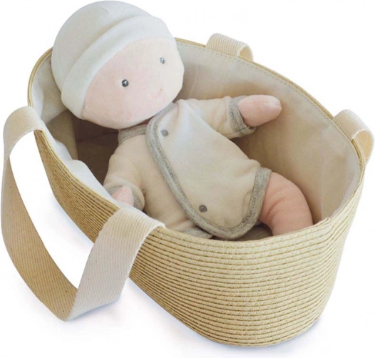 Doudou Jolijou punčka Pol v prenosni torbi za voziček 28 cm