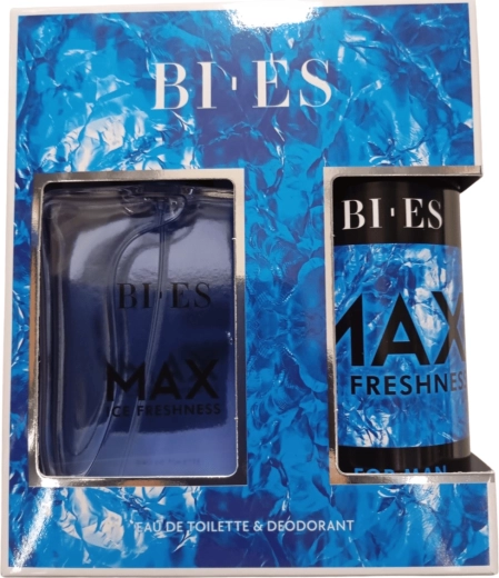 Moški darilni set BI-ES Max Ice Freshness – toaletna voda 100 ml + deodorant 150 ml