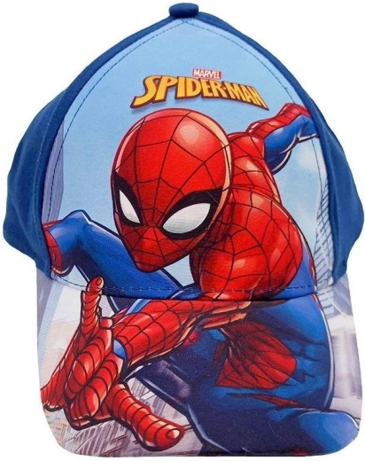 Otroška kapa s ščitkom Spider-Man temno modre barve