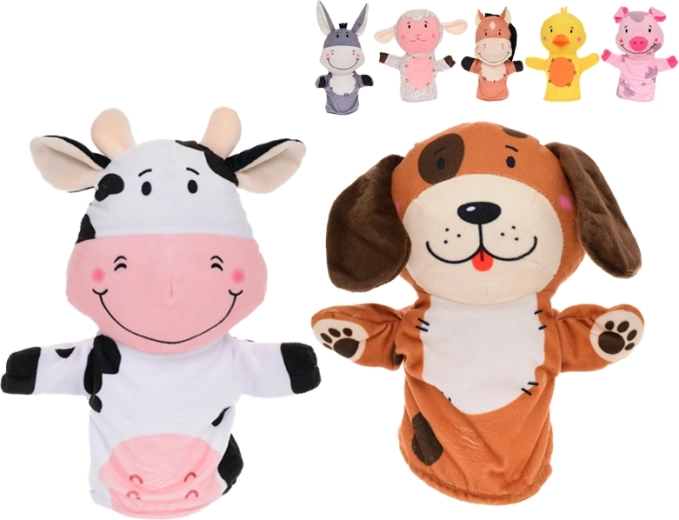 Plišasti ročni lutkovni žival 27 cm za dojenčke