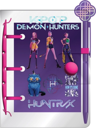 Komplet K-pop Demon Hunters: mini blok, pisalo in nalepke