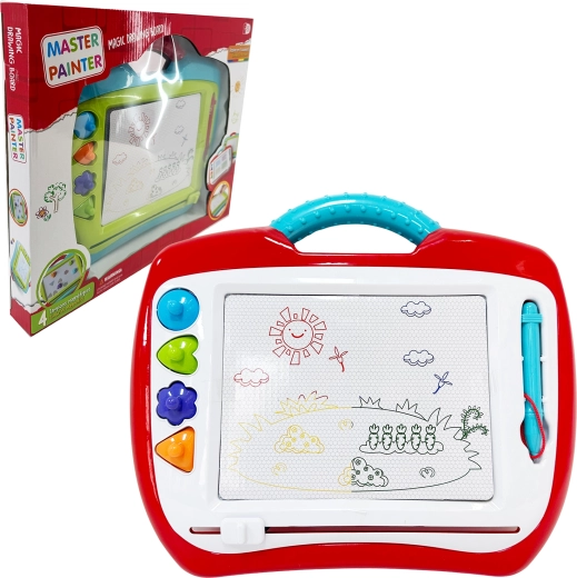 Velika magnetna risalna tabla z žigi – barvna