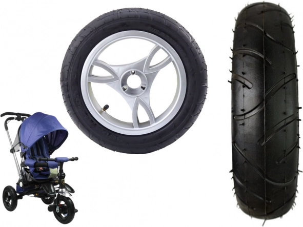 Sprednje plastično kolo z napihljivo gumijasto pnevmatiko za PRO700