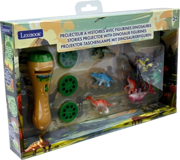 Lexibook svetilka s projektorjem zgodb in figuricami dinozavrov