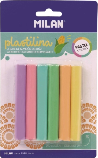 Plastelin 6 kosov pastelnih barv