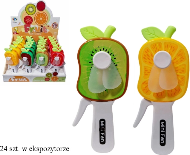 Plastic fruit-shaped handheld fan