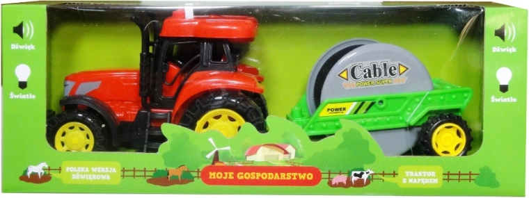 Traktor s prikolico in poljskim zvočnim modulom – Moje Gospodarstwo