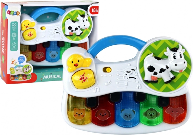otroški glasbeni klavirček z živalicami, lučkami in zvoki
