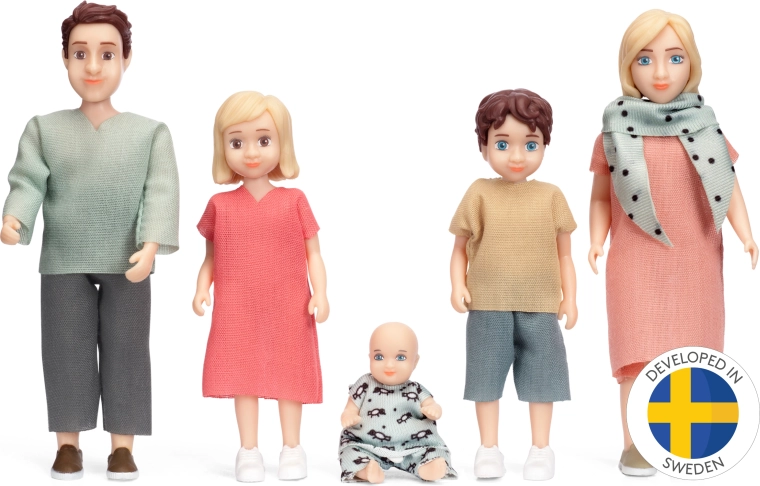 Komplet punčk za hišico za punčke Lundby Charlie