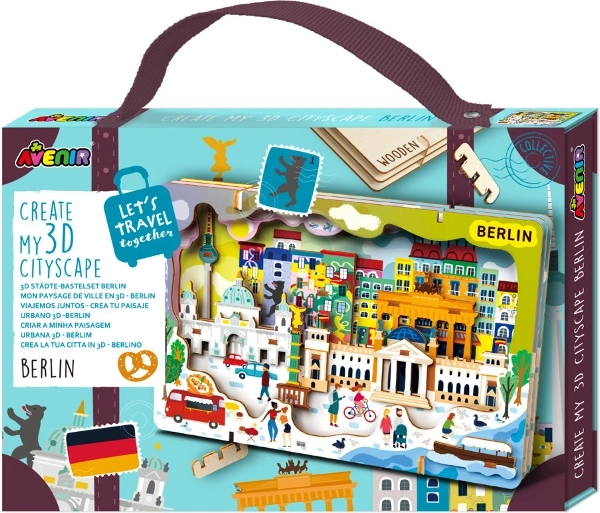 Lesene 3D sestavljanke mestna panorama Berlin Avenir