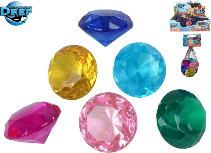 Destination Deep bleščeči plastični diamanti – set 6 kosov