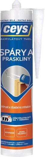 Akrilatno tesnilo za fuge in razpoke 280 ml belo mat CEYS