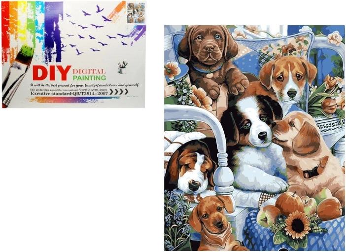 Slikanje po številkah – kužki