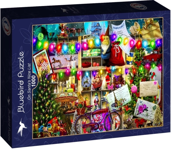 Puzzle Bluebird Božičkov seznam pridnih otrok 1000 kosov