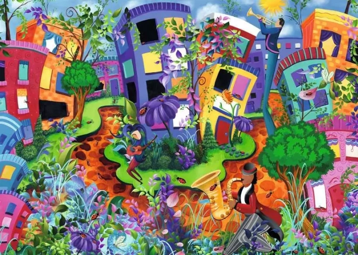 Sestavljanka Abstraktni svet pikapolonic 1000 koščkov RAVENSBURGER