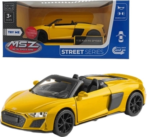 Model Audi R8 Spyder znamke MSZ s svetlobnimi in zvočnimi učinki, rdeč